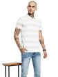 Octave Striped Polo Collar Cotton T-Shirt Fashion