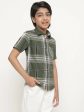 Octave Boys Tartan Checked Cotton Casual Shirt Hot on Sale