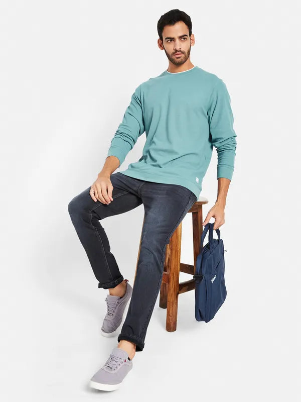 Octave Men Blue Sweatshirt Supply