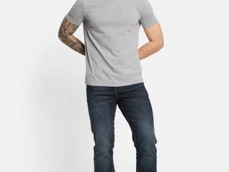 Octave Men Bootcut Low Distress Light Fade Stretchable Jeans Online Sale