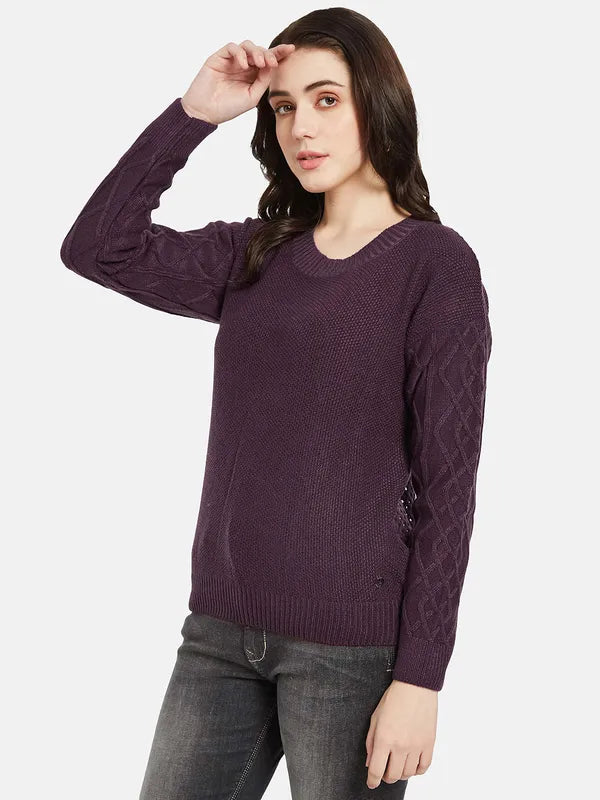 Mettle Women Purple Pullover For Cheap