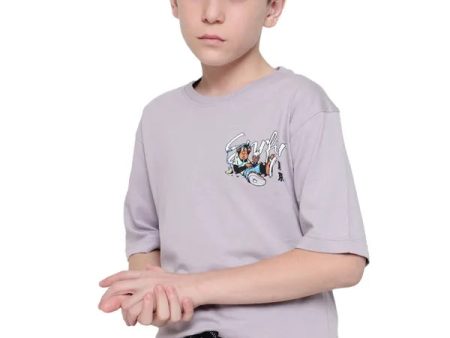 Octave Boy Graphic Printed Drop Shoulder Round Neck T-Shirt Online