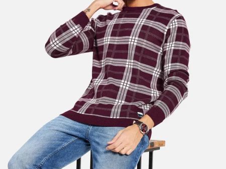 Checked Cotton Pullover Cheap