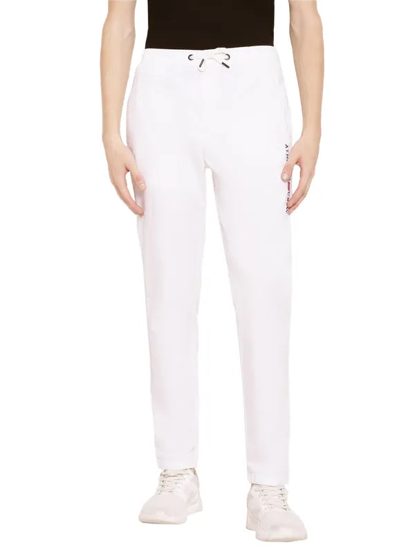 Octave Men White Cotton Track Pants Fashion