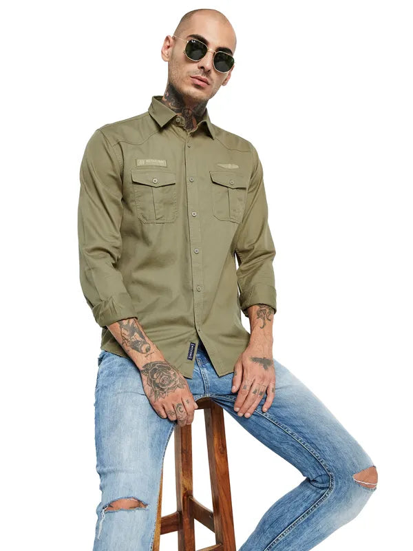 Mettle Men Cotton Casual Shirt on Sale