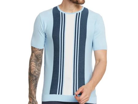 Mettle Men Striped Round Neck T-Shirt Sale