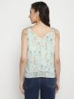 Mettle Floral Printed V-Neck Cotton Top Hot on Sale