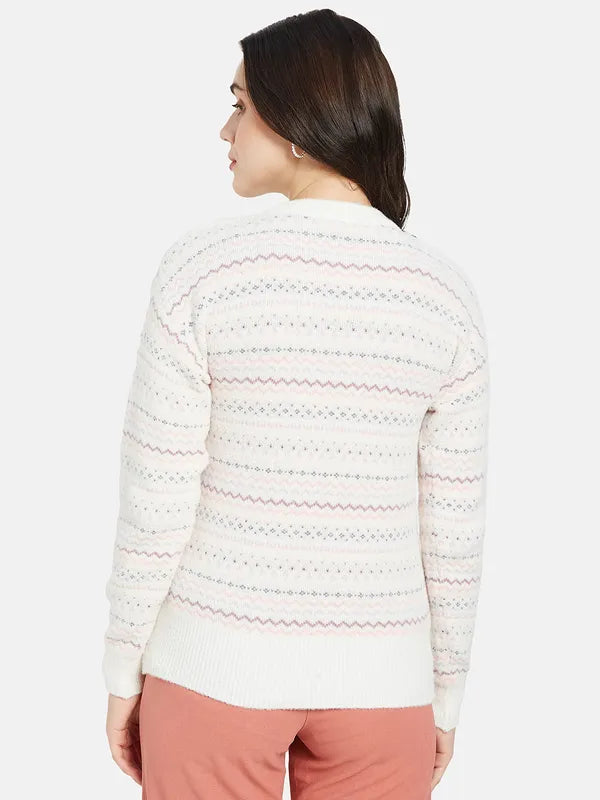 Mettle Women Pink  Beige Pullover Online Sale