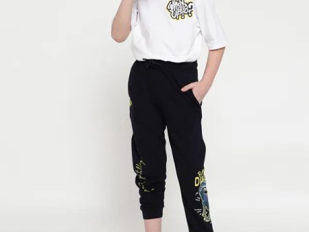 Octave Boys Cotton Printed Mid Rise Joggers For Sale