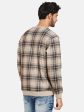 Octave Men Khaki Checked Sweatshirt Hot on Sale