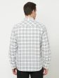 Mettle Men White Tartan Checks Checked Casual Shirt Sale