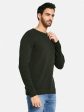 Ribbed Round Neck Cotton Pullover For Discount