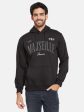 Octave Men Black Printed Hooded Sweatshirt Hot on Sale