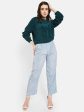 Mettle Women Green Cable Knit Pullover Online