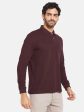 Mettle Men Maroon Polo Collar T-Shirt Supply