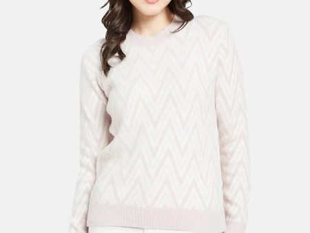 Mettle Women Purple  White Chevron Pullover Online Sale