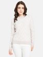 Mettle Women Purple  White Chevron Pullover Online Sale