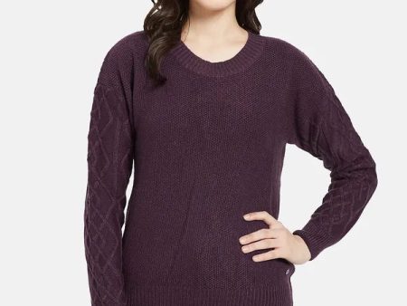 Mettle Women Purple Pullover For Cheap