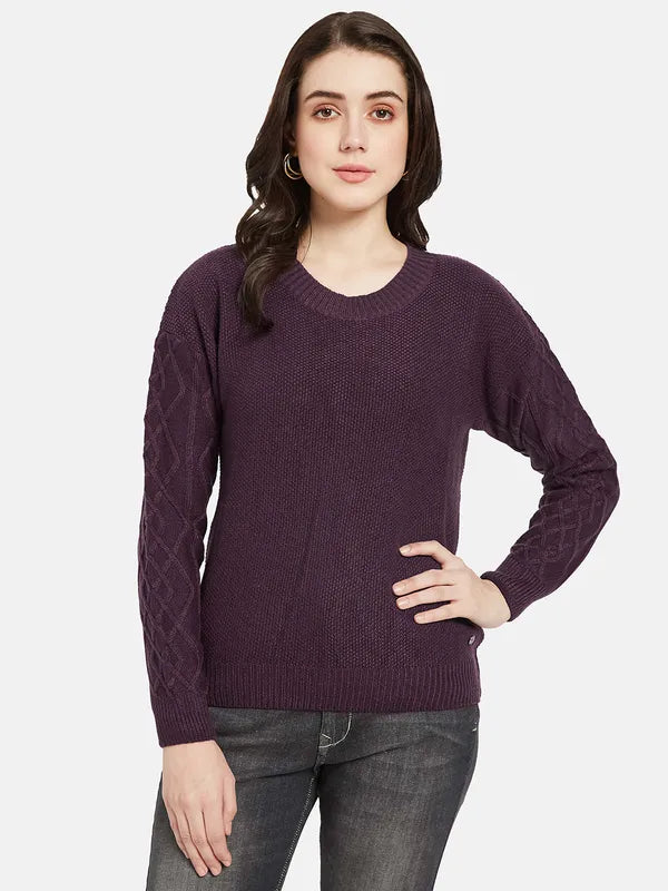 Mettle Women Purple Pullover For Cheap