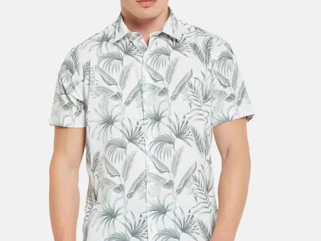 Mettle Tropical Printed Spread Collar Cotton Casual Shirt Fashion