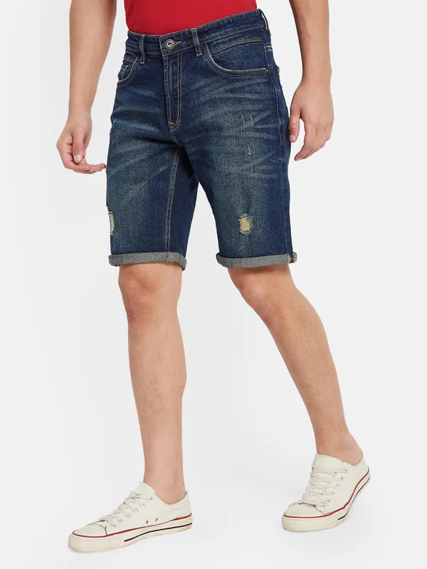 Rugged Denim Long Shorts Cheap