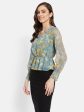 Floral Peplum Top Hot on Sale