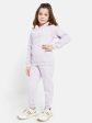 Mettle Girls Typography Printed Hooded Fleece Tracksuit Sale