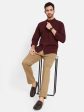 Mettle Men Maroon Opaque Casual Shirt For Cheap