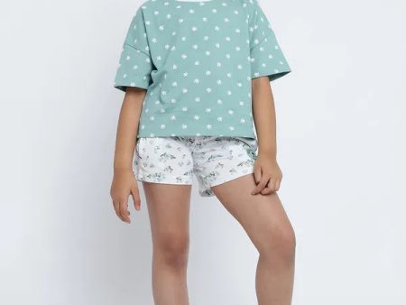 Mettle Girls Floral Printed Cotton Shorts Supply