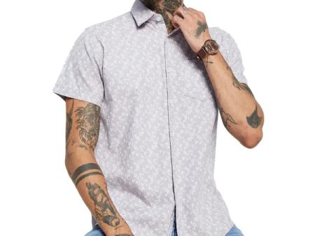 Mettle Micro Ditsy Floral Printed Spread Collar Opaque Casual Shirt Hot on Sale