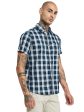 Mettle Men Gingham Checked Cotton Casual Shirt For Discount