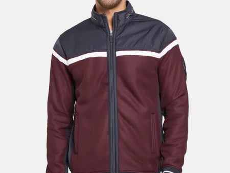 Octave Men Maroon Colourblocked Sweatshirt For Discount