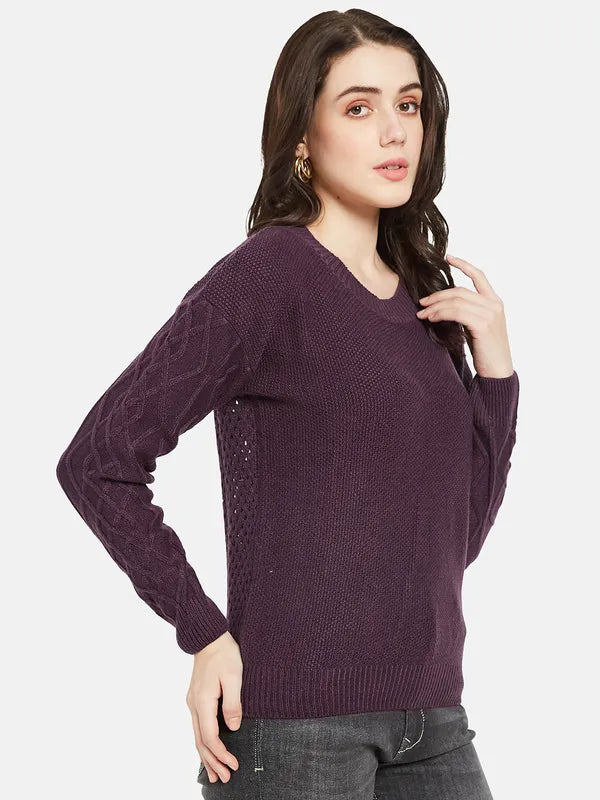 Mettle Women Purple Pullover For Cheap