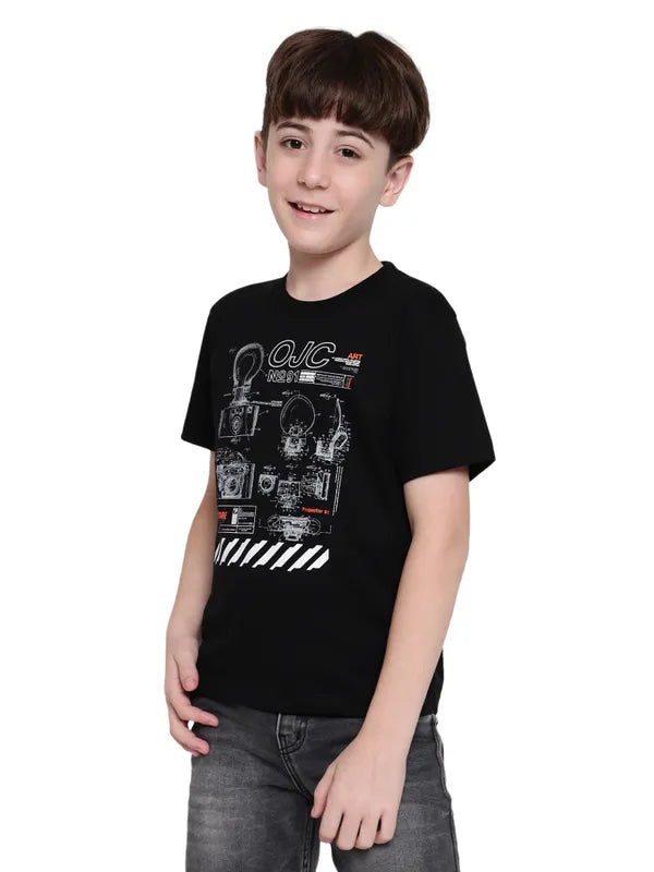 Octave Boy Graphic Printed Round Neck T-Shirt Sale