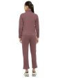 Mettle Women Purple Solid Fleece Tracksuit Discount