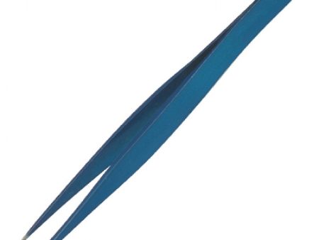 Satin Edge - Fine Point Tip Tweezer 4  - Blue Hot on Sale