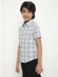 Octave Boys Tartan Checked Cotton Casual Shirt For Sale