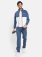 Octave Men Colourblocked Mock Collar Jacket With Mid Rise Track Pant Online Hot Sale