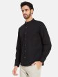 Mettle Men Black Opaque Casual Shirt Discount