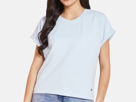 Mettle Ss24 Women Solid Round Neck T-Shirt Hot on Sale