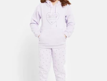 Mettle Girls Typography Printed Hooded Fleece Tracksuit Sale