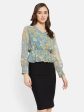 Floral Peplum Top Hot on Sale