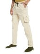 Octave Men Mid-Rise Plain Cotton Cargos Fashion