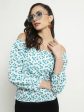 Mettle Floral Print Off-Shoulder Cotton Bardot Top Sale