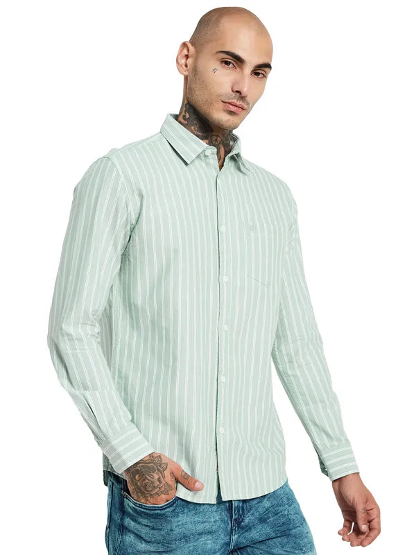 Mettle Opaque Striped Cotton Casual Shirt Online