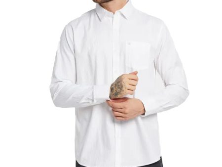 Mettle Men Textured Spread Collar Pocket Casual Shirt Fashion