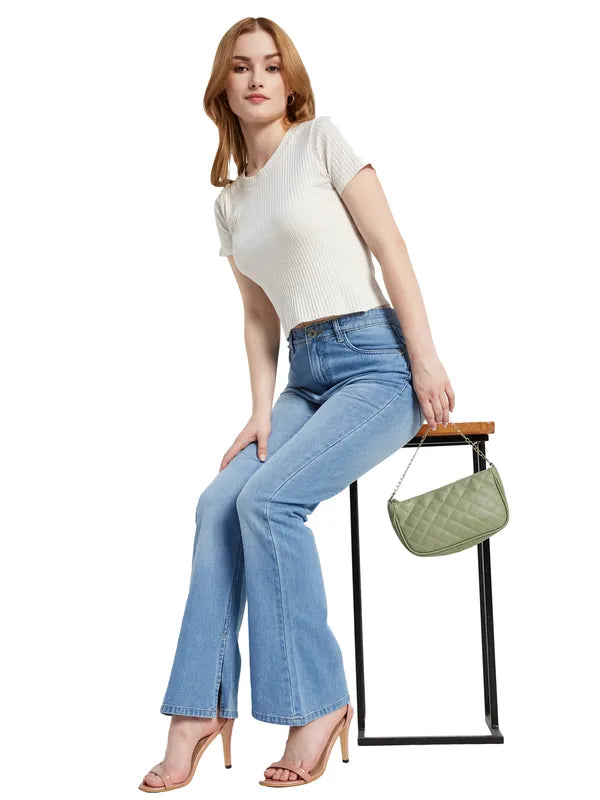 Wide Leg Mid Waist Jeans on Sale