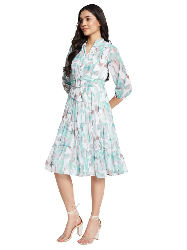 Mettle Floral Print Fit  Flare Dress Supply