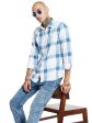 Mettle Spread Collar Checked Cotton Casual Shirt Fashion