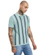 Mettle Striped Polo Collar Cotton Regular Fit Casual T-Shirt Cheap